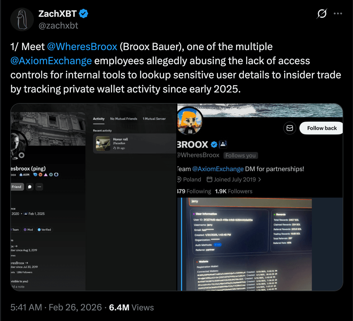 ZachXBT tweet