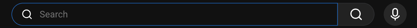 YouTube search bar redundant search icons